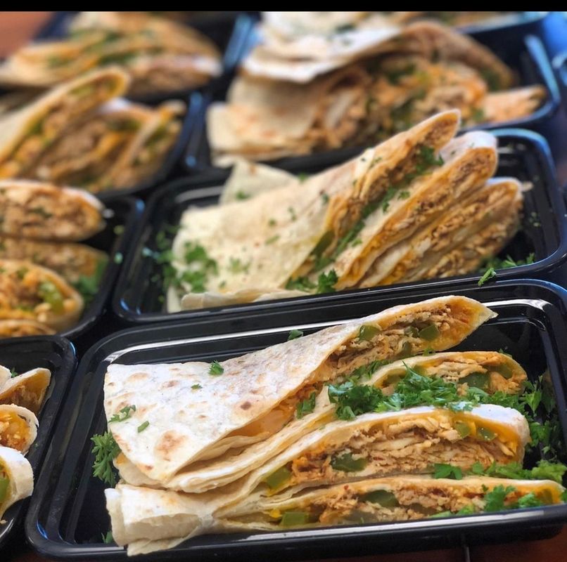 shredded chicken quesadilla