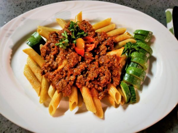beef marinara pasta